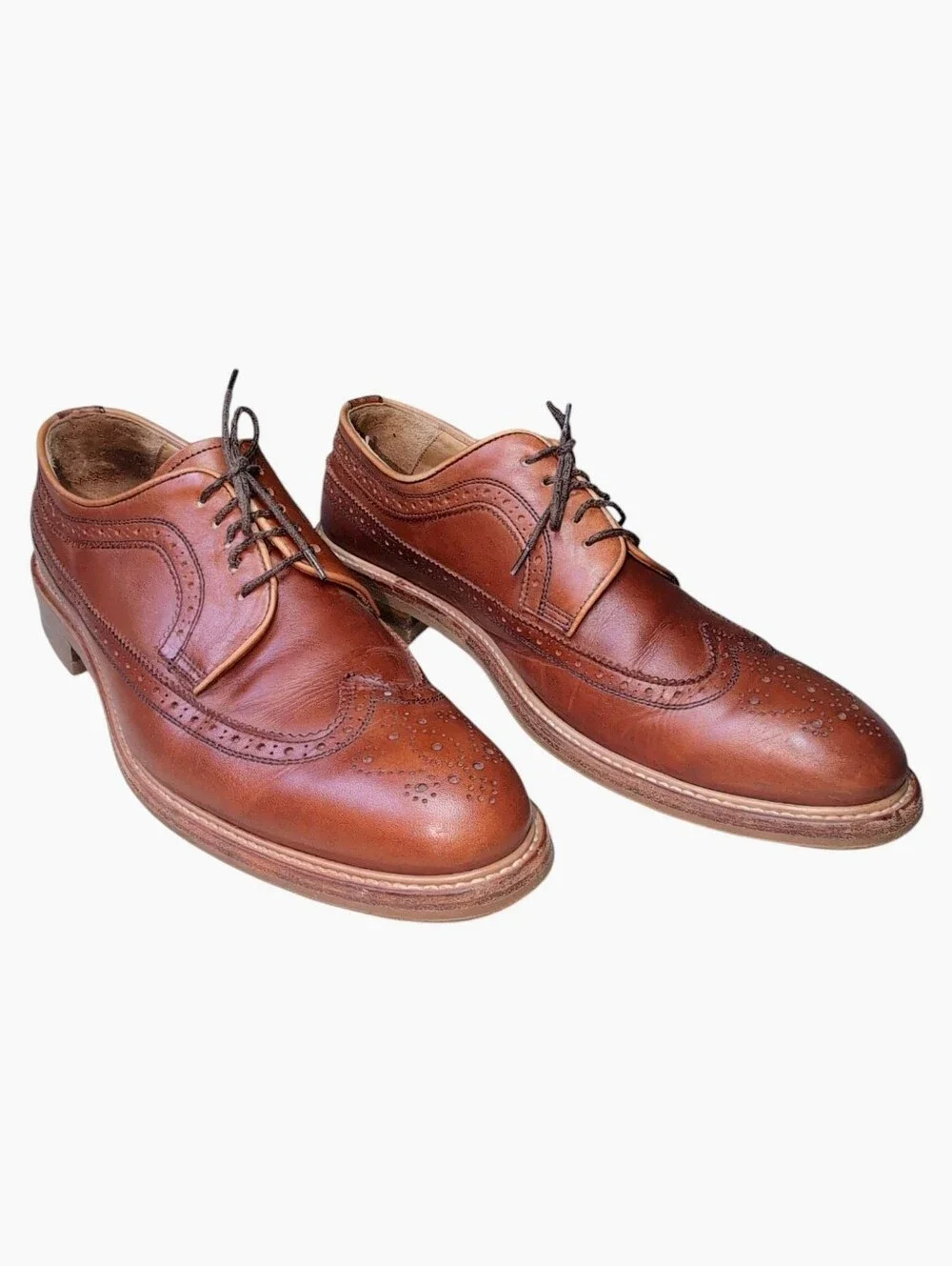 RUSSELL & BROMLEY Southport Rubber Sole Derby Cognac Brown Men's UK 10 US 10.5